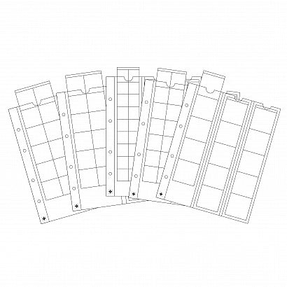 Set 5 folii mixte Optima pentru monede cu dimensiuni diferite