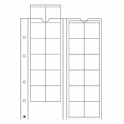 Set 5 Folii Optima pentru 24 monede cu diametru maxim 34 mm