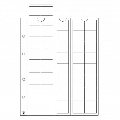 Set 5 folii Optima pentru seturi monede euro/eurocenti