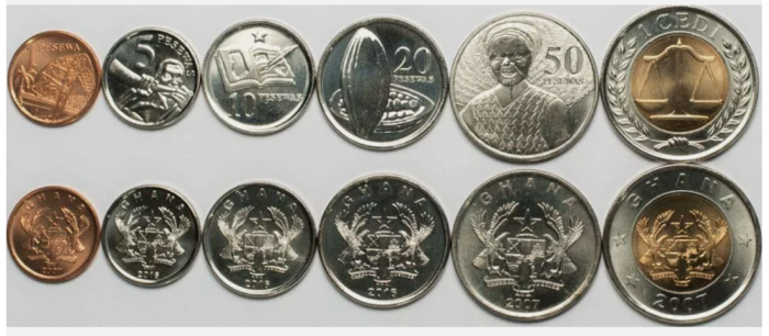 Ghana set 6 monede 2007-2016 UNC