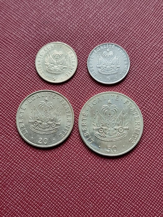 Haiti set 4 monede 1975-1997 UNC