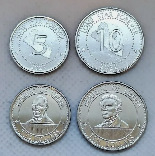 Liberia set 2 monede 5 si 10 Dolari 2022, UNC