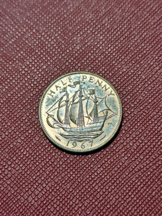 Marea Britanie half penny 1967