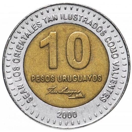 Uruguay 10 pesos, 2000 UNC